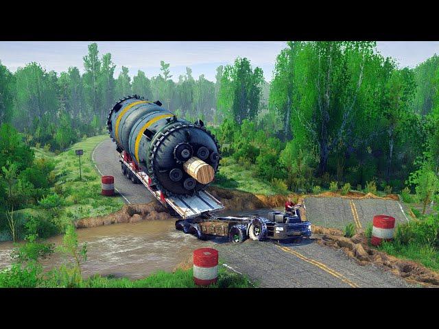 STOP Getting Stuck: How to Handle Oversized Cargo on Muddy Roads - Spintires Mudrunner 2018