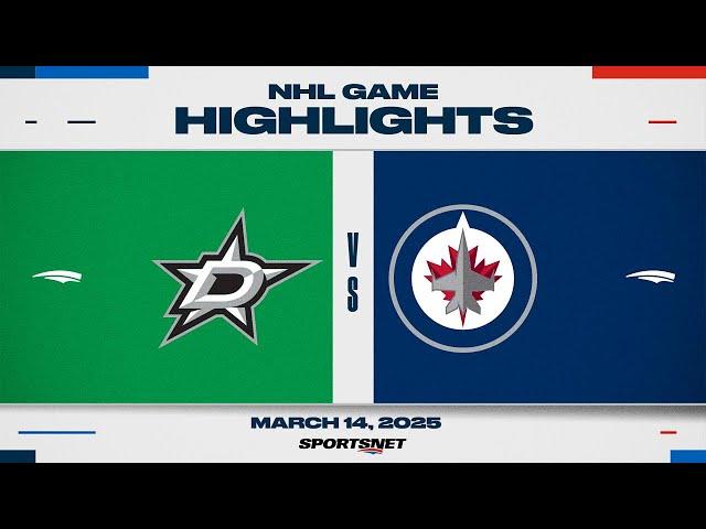 NHL Highlights | Stars vs. Jets - March 14, 2025