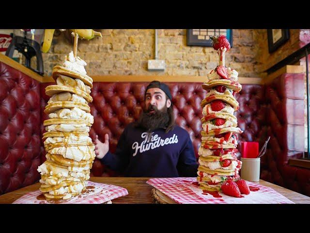 LONDON'S MOST FAMOUS PANCAKE CHALLENGE | POLO'S FREE IN 15 STACK | BeardMeatsFood