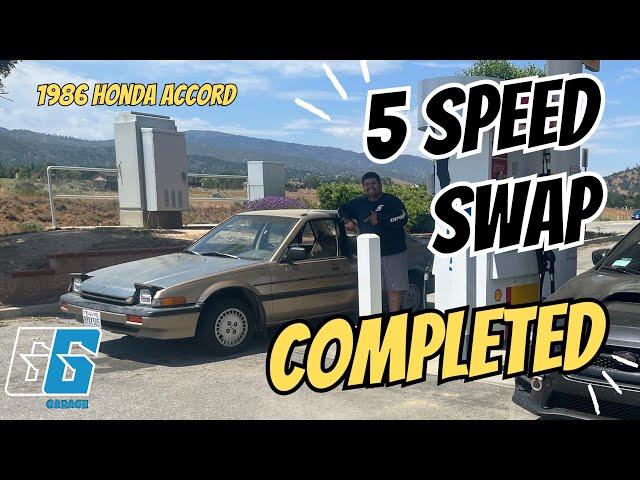 FINALLY completing the 5 Speed Swap / 1986 Honda Accord Manual Transmission Swap