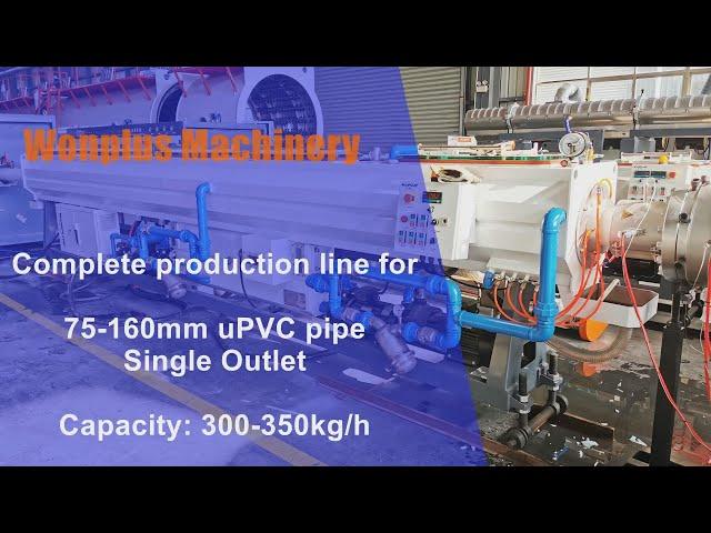 PVC pipe extrusion line machine 75-160mm WONPLUS