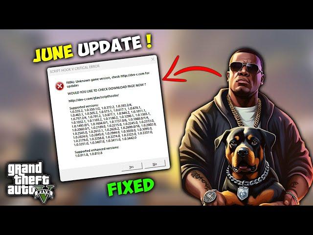 How to Fix Script Hook V Critical Error in GTA 5 (June 2025 Update) | 100% Working Solution!