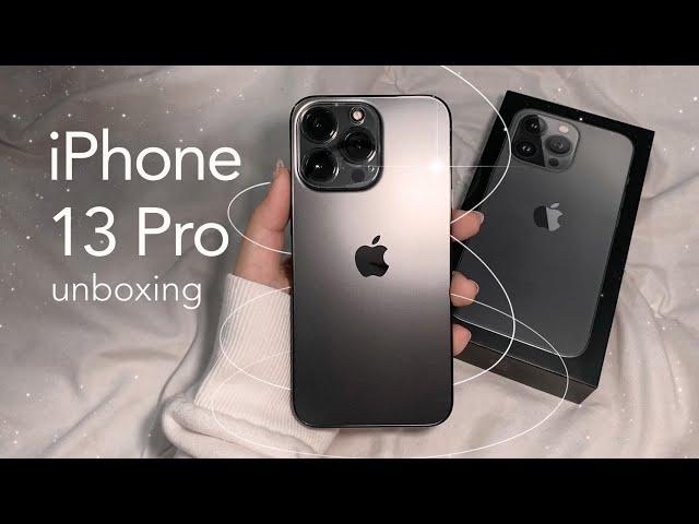 ️iPhone 13 Pro Graphite aesthetic unboxing + accessories 