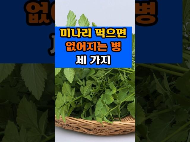 미나리먹으면 없어지는 병 세가지