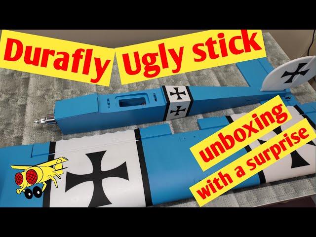 Durafly Ugly Stick V2 unboxing, setup build Hobby King Hking RC plane