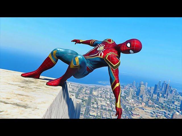 GTA 5 IRON SPIDERMAN Ragdolls Compilation Episode 03 (Euphoria Physics Showcase)