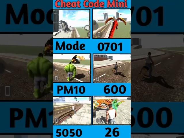 Godzilla + Hulk + Dragon + Dog Cheat Code  Indian Bike Driving 3d #indianbikedriving3d #shorts