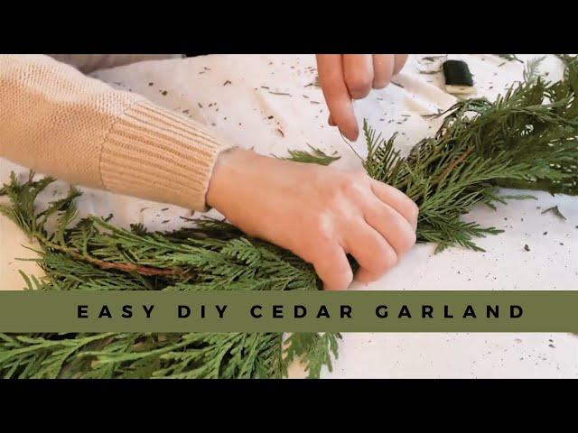 Easy DIY Holiday Cedar Garland