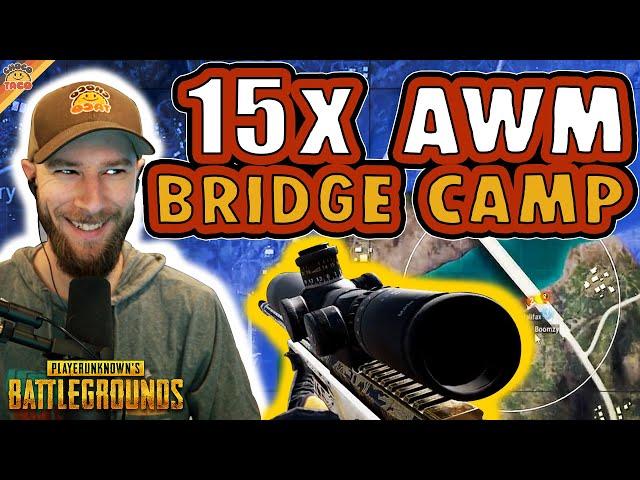 15x AWM Bridge Camping with Halifax and Boom - chocoTaco PUBG Erangel Squads Gameplay