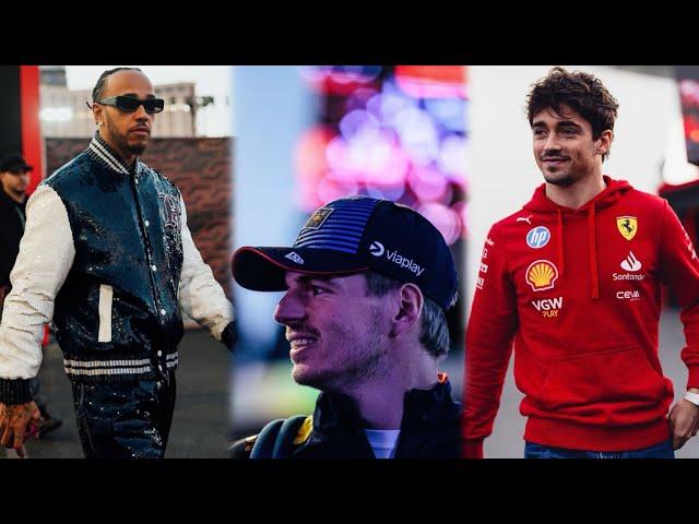 Lewis Hamilton arrives in a sparkly outfit | F1 Drivers arriving in Las Vegas Paddock | BTS