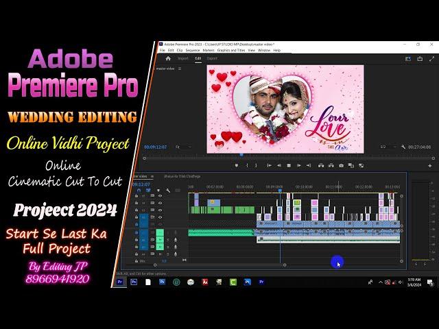 free premiere pro wedding editing ! premiere pro online vidhi project 2024 ! premiere pro cinematic!