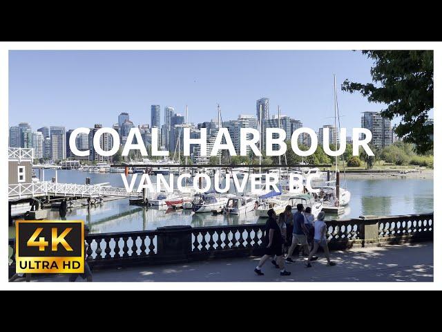 Coal Harbour  Vancouver BC - Virtual Walk - Walking Tour 4k