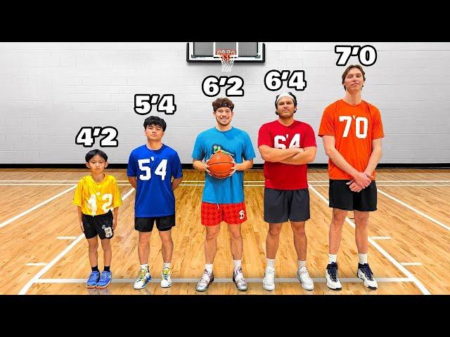 Heights 4ft to 7ft Compete In Basketball for $10,000