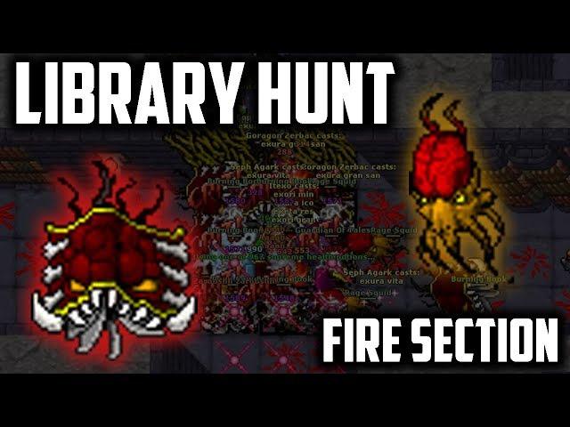 LIBRARY HUNT FIRE SECTION 4 VOCATION - 21KK/H - The BEST RESPAWN of TIBIA