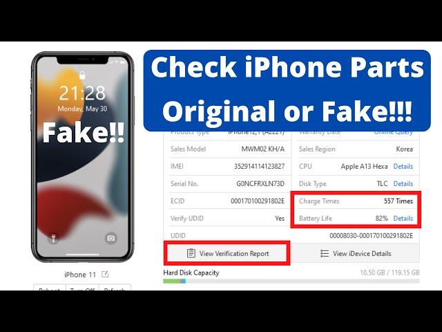 How to Check iPhone Parts are Original or Not | Used iPhone Refurbished or Parts Changed | 3utools