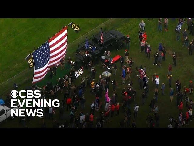 Far-right group Proud Boys rally in Portland, Oregon