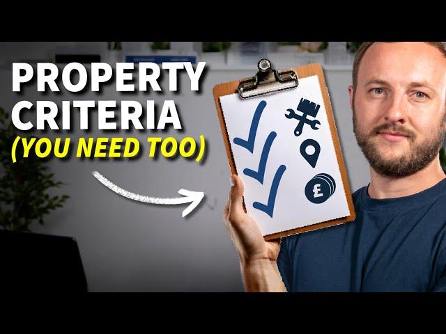 My criteria for a Property Investment