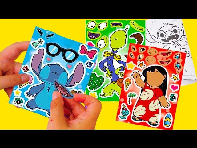 Lilo & Stitch Make a Silly Face Stickers DIY