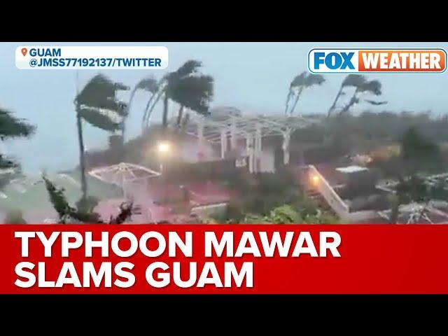 Typhoon Mawar Brings Life-Threatening Storm Surge To Guam, Significant Damage Expected