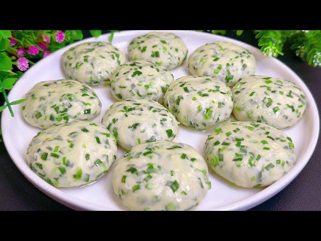 Since I Discovered This Way to Eat Chives, We Stopped Making PancakesEasy Chive Dough Recipe ! #韭菜