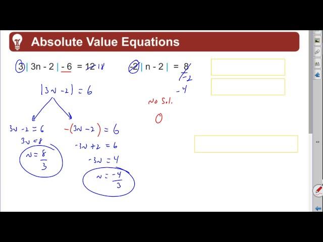 Algebra 1 Quick Review: Absolute Value Equations by Rick Scarfi