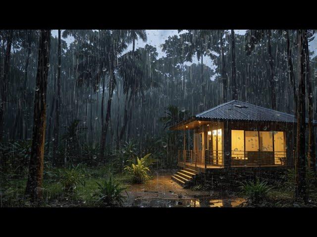 Fall Asleep Instantly With The Sounds Of Rain And Lightning At Night - Relaxation Sounds Of Rain