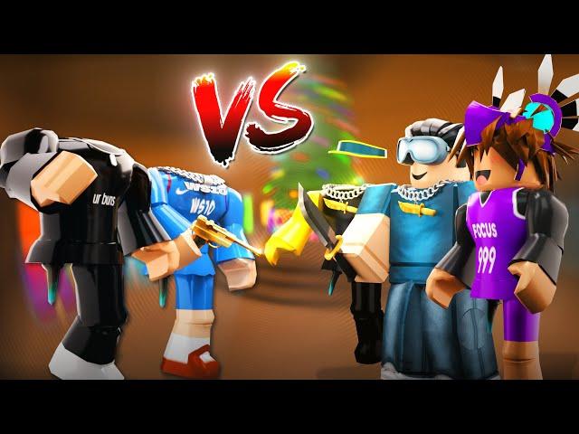 2 PRO PLAYERS vs 3 FAMOUS YOUTUBERS (Murder Mystery 2)