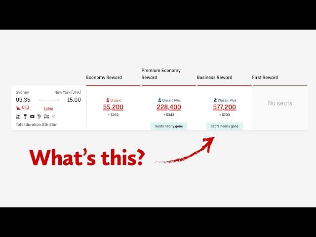 Classic Plus Rewards Explained | Qantas' new reward seats