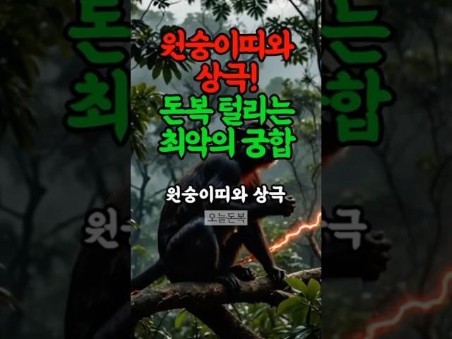 원숭이띠, 재물운 최악 궁합 띠 #운세 #재물운 #풍수