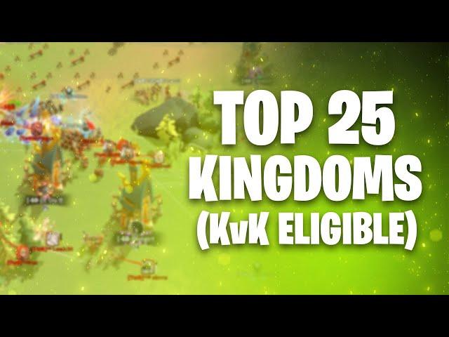 Top 25 Kingdoms w/ MOST KvK ELIGIBLE PLAYERS in The Game! [November 2024] | Call of Dragons