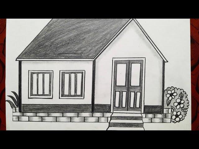 House Drawing | Natural Drawing | Drawing Pictures | Pencil Drawing | Ghar Ka Drawing Kaise Banaen