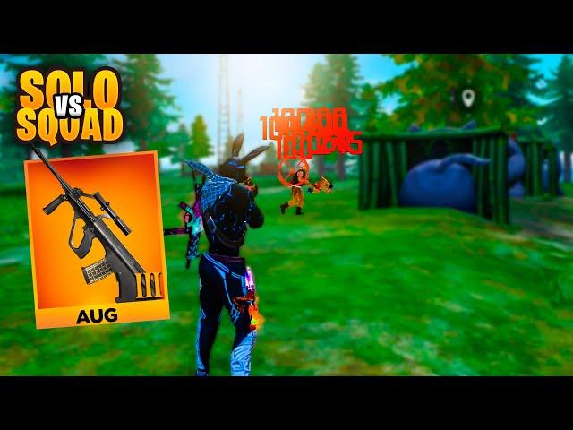 TESTANDO O PODER MÁXIMO DA AUG NA NOVA ATUALIZAÇÃO!! SOLO VS SQUAD - FREE FIRE