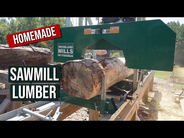 Woodland Mills Portable Sawmill, Sawing Logs Into Board and Batten Siding for The Wood Shop.