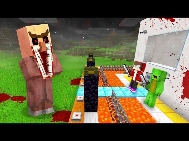 JJ & Mikey Security House vs SCARY VILLAGER in Minecraft - Maizen