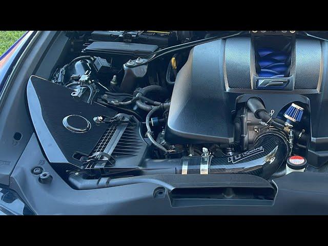 Installing an RR Racing cold air intake, filter and, heat shield on my Lexus RCF