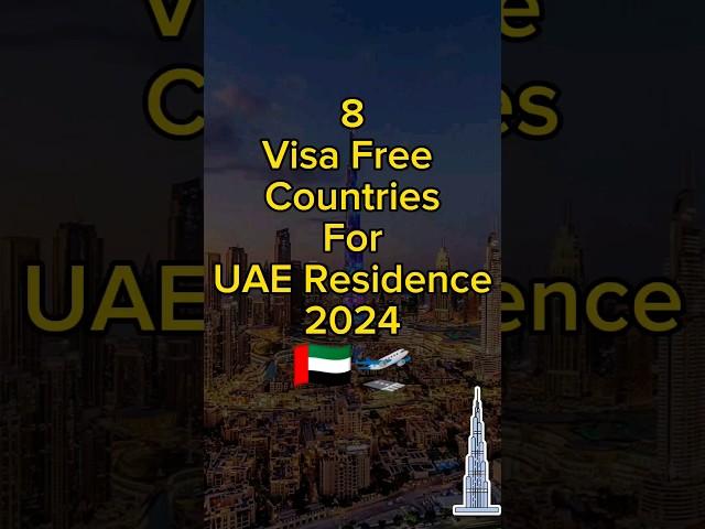 Visa Free Countries for UAE Residence 2024 #shorts #tourism