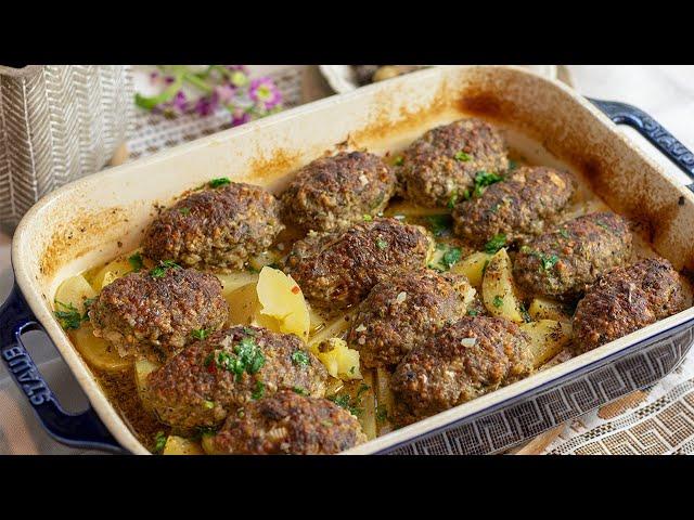 A Greek Classic One-Pan Dinner: Beeftekia me Patates Lemonates