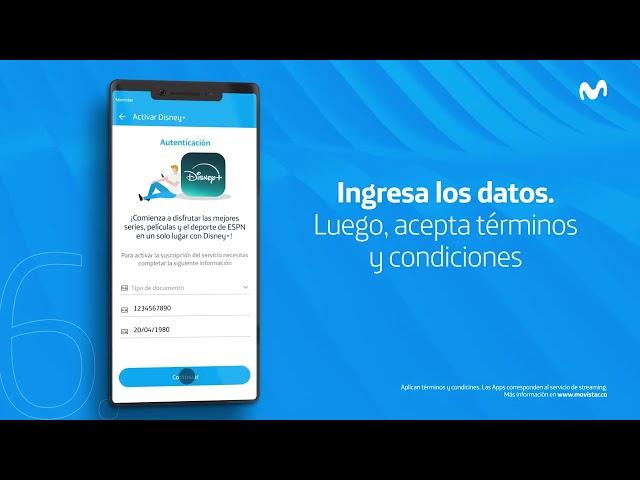Activa Disney+ desde la App Mi Movistar