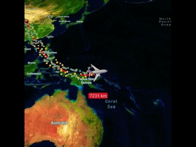 China To United States Flight ️ distance ️