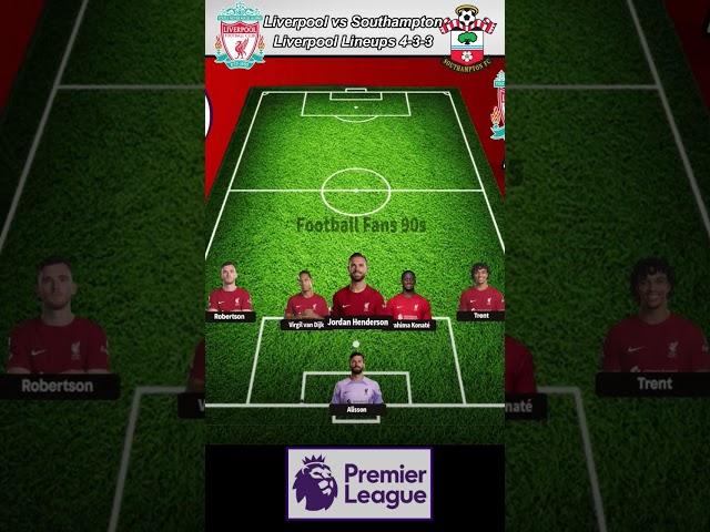 Liverpool vs Southampton | Liverpool Prediction Line Up ~ Premier League #premierleague #liverpool