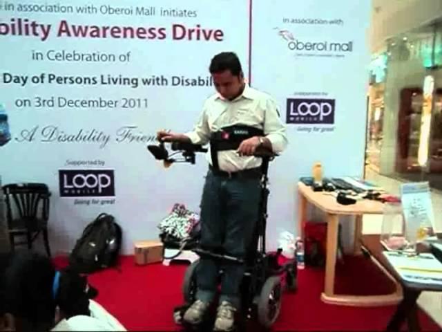 Demonstration of a Standing Wheelchair