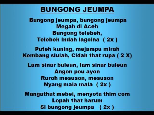 BUNGONG JEUMPA - Lagu dan Tari Nusantara - Lagu Anak