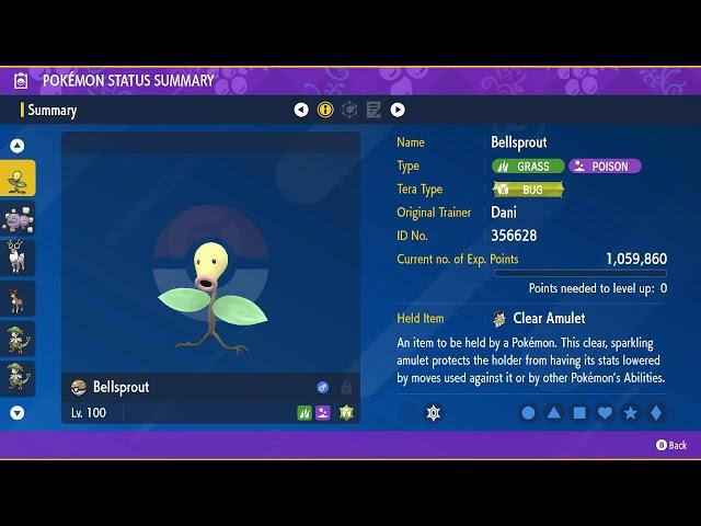 Bellsprout - Solo - 7 Star Serperior Raid - Pokemon Scarlet/Violet