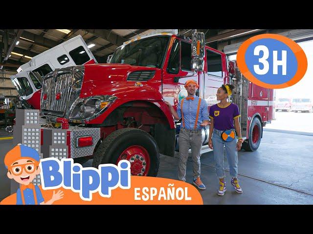 Blippi y Meekah visitan la estación de bomberos | Blippi Español | Videos educativos para niños