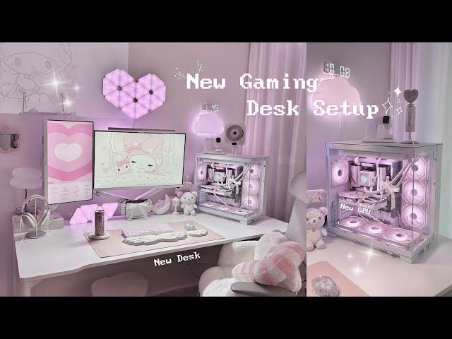 [SUB] New Gaming Deskㅣ새로 꾸민 나의 핑크 하트 책상₊˚⊹ㅣ다가구 페르마타 네오ㅣ하트 마이크ㅣGALAX 지포스 RTX 4060