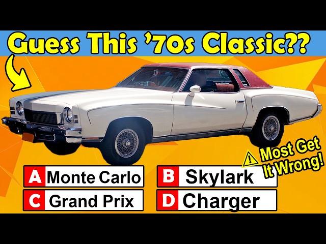 Guess These 1970s Classic Cars! Can You Get All 20 Right?