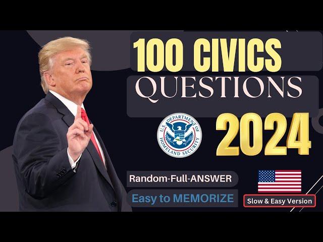 2024 random 100 civics questions and answers - US citizenship interview 2024 I N400 Interview #n400