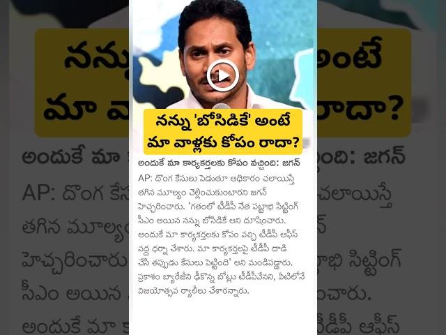 AP Ex CM YS Jagan comments on TDP