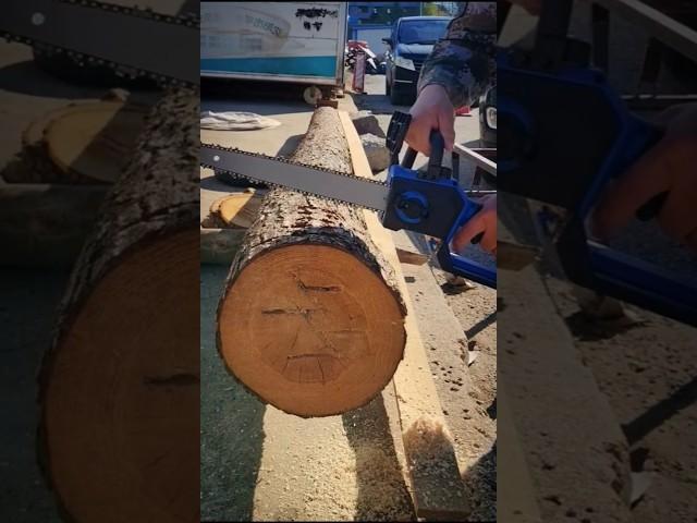 lightweight battery operate Chainsaw! #shorts #machine #tools
