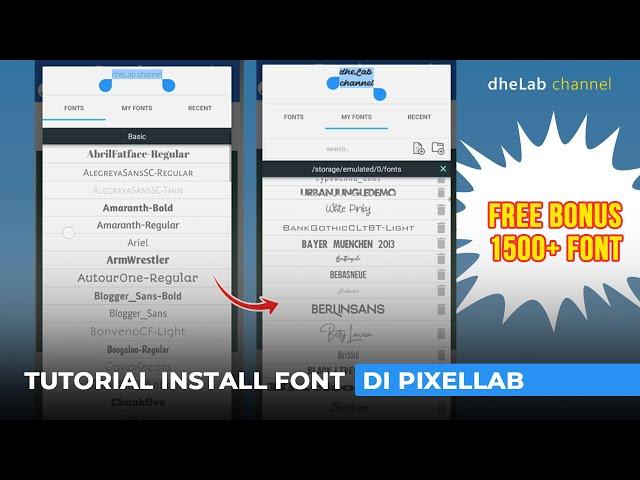 Tutorial Install Font di PixelLab | Free Bonus 1500+ Font